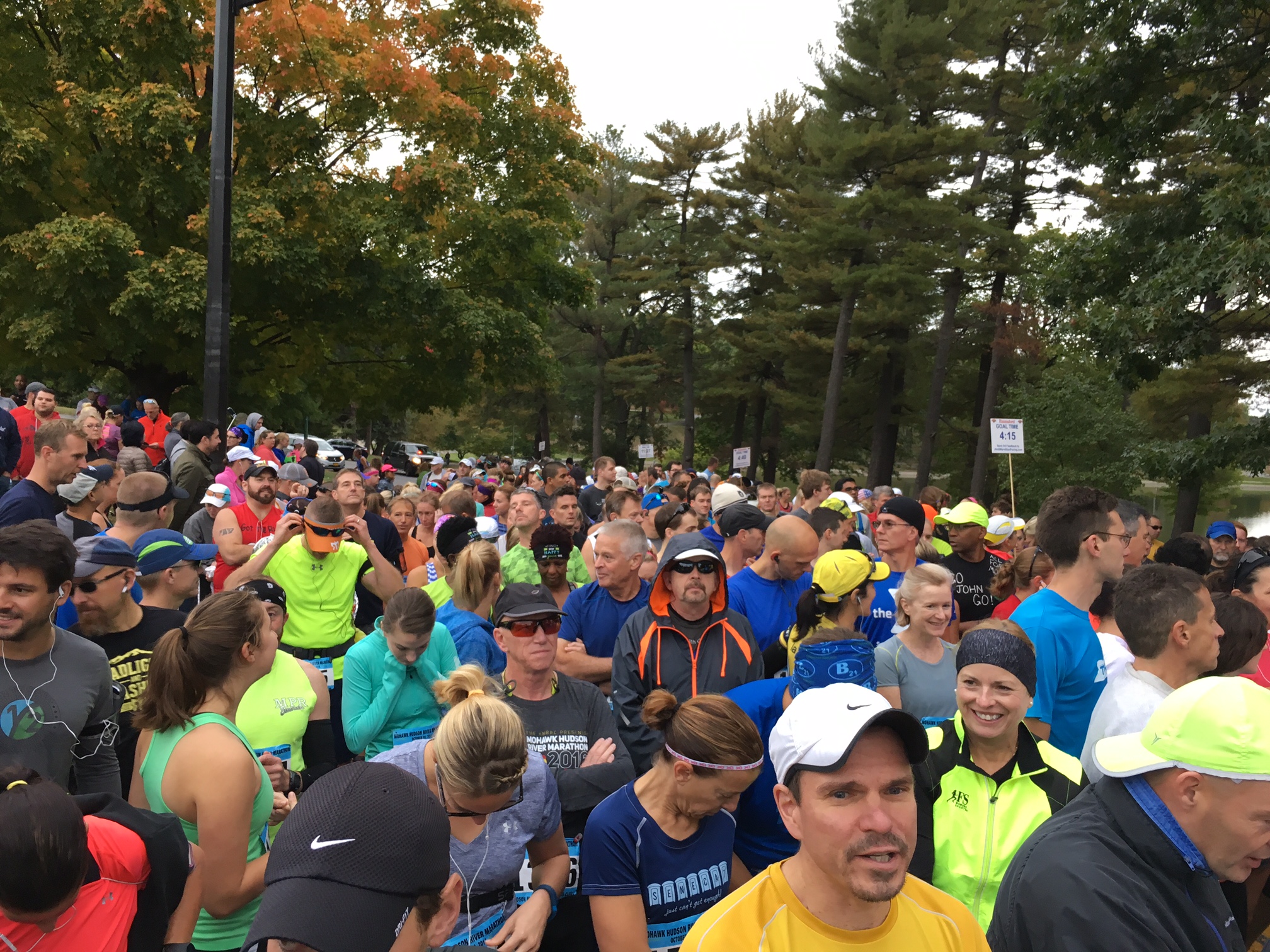 Just over 1,00 runners took part in the marathon