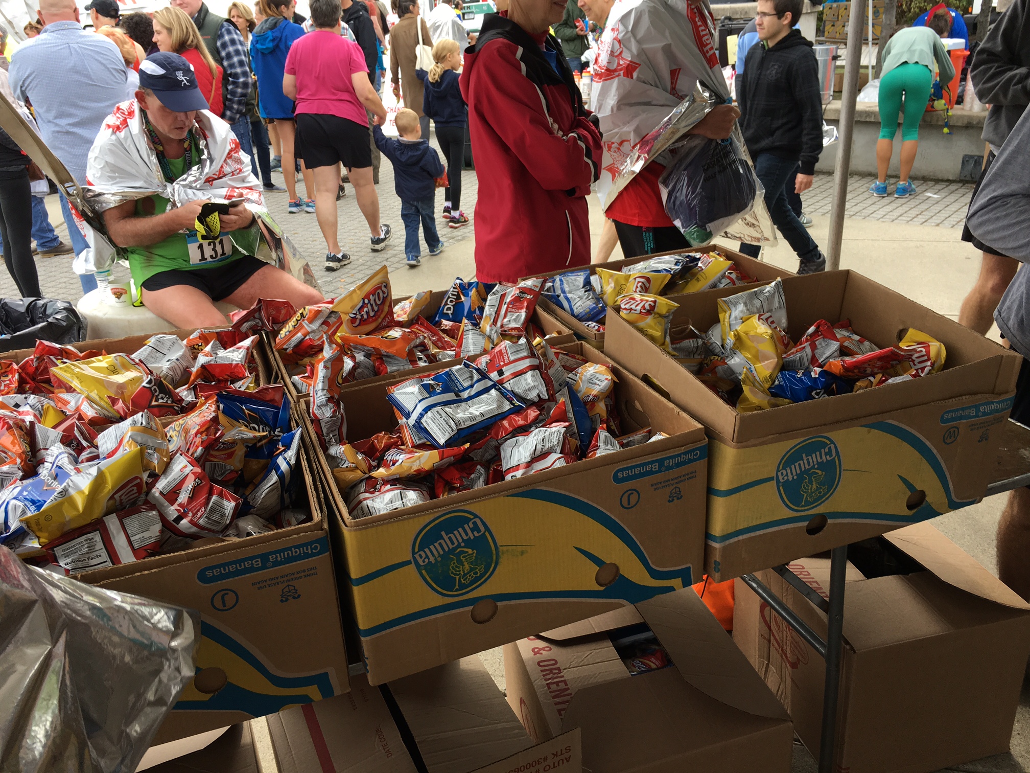 Plenty of post run refreshements for runners