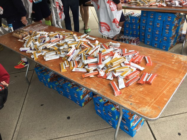 Plenty of post run refreshements for runners