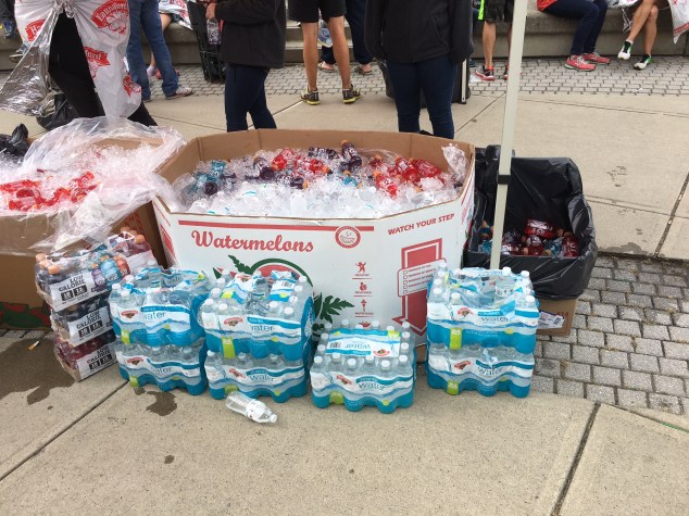 Plenty of post run refreshements for runners