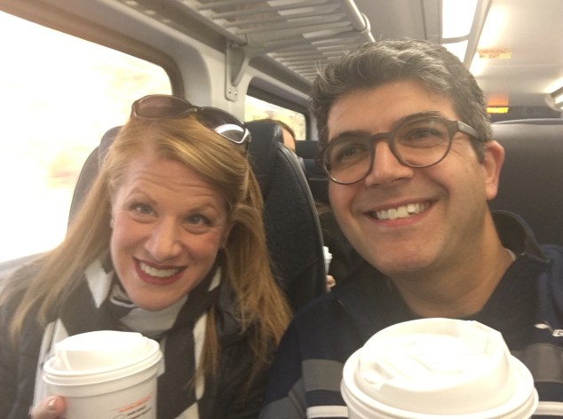 Heading up on the train to NYC